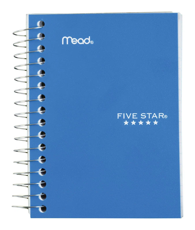 Five Star Fat Lil' Notebook, 3-1/2 In. W X 5-1/2 In. L, 200 Sheets, Assorted Colors
