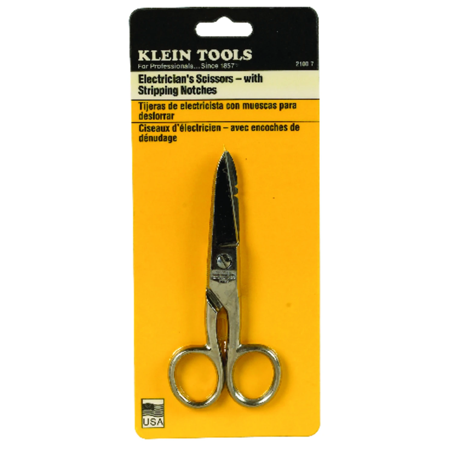 5 In. Electrician Scissors With Stripping Notches And Serrated Blade