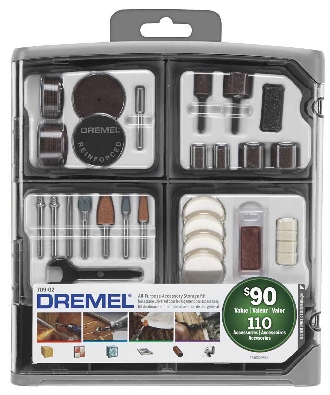 709-02 All-purpose Rotary Tool Accessory Kit (110-piece) With Storage Case