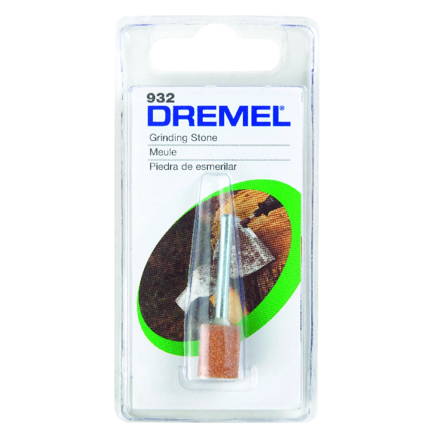Dremel 932 Grinding Stone, 3/8 in Dia, 1/8 in Arbor/Shank