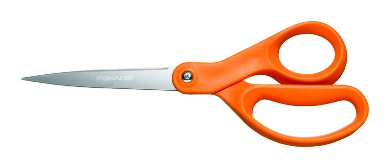 8 In. Multipurpose Stainless Steel Scissors With Contoured Handles