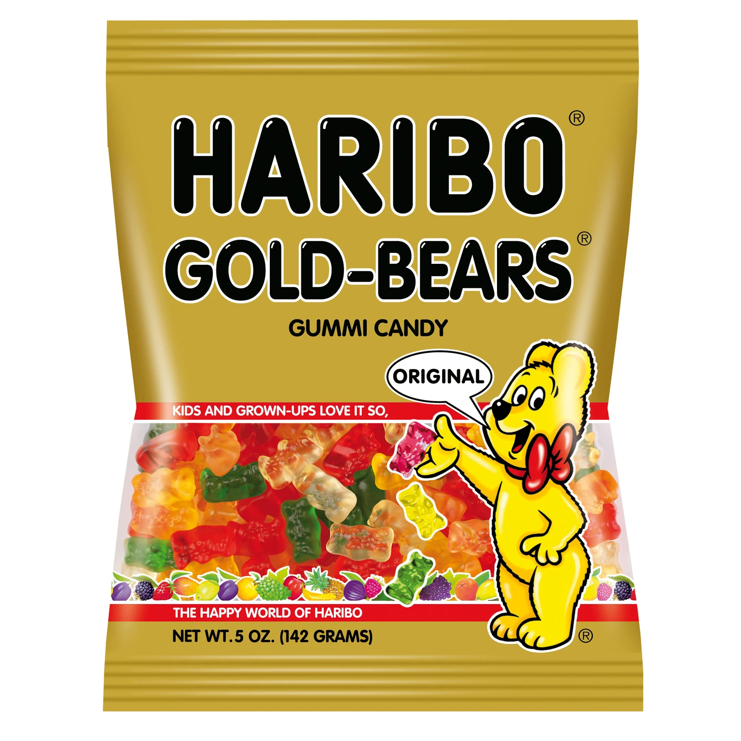 Gold-bears Original Gummi Candy 5 Oz. - Assorted Fruit Flavor