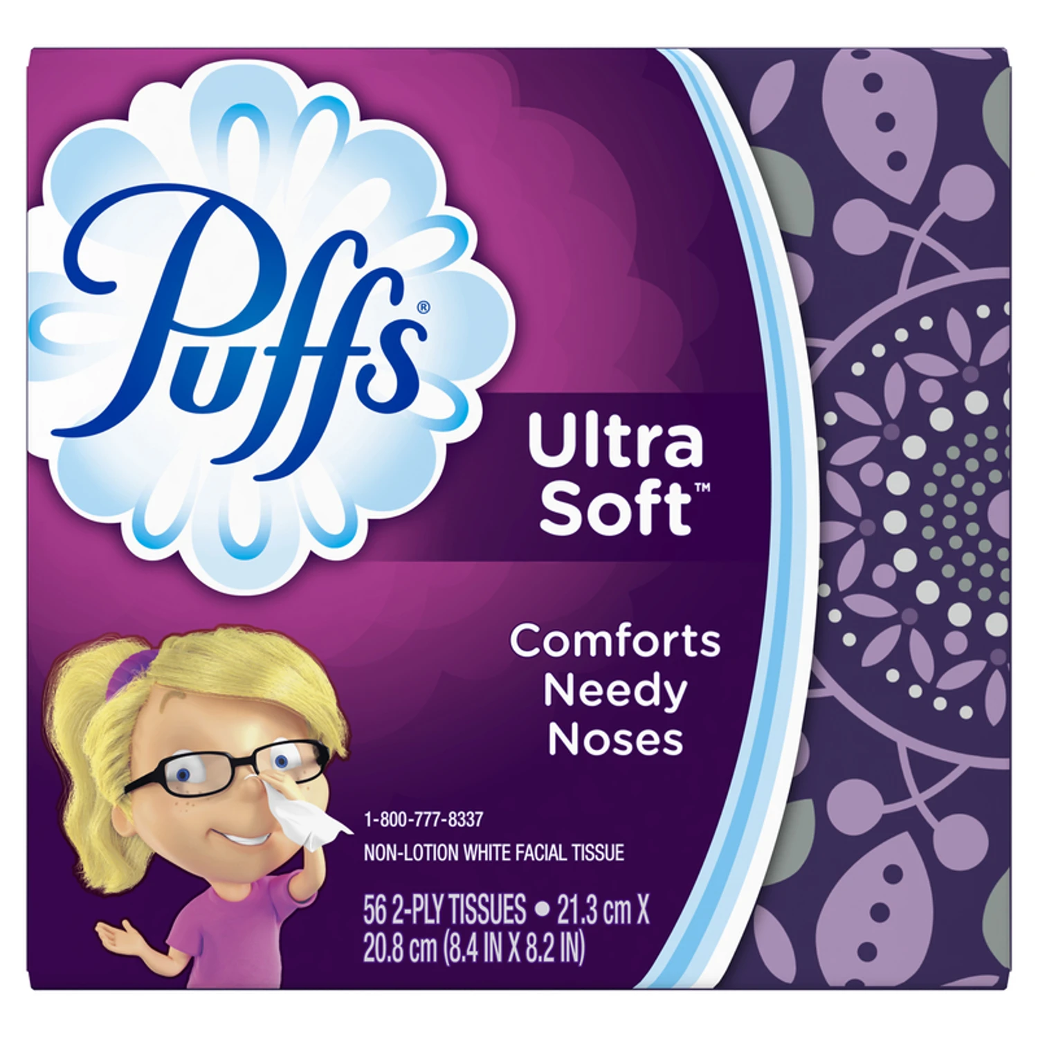 Ultra Soft Non-lotion Facial Tissue, 56 Sheets, 2-ply, White