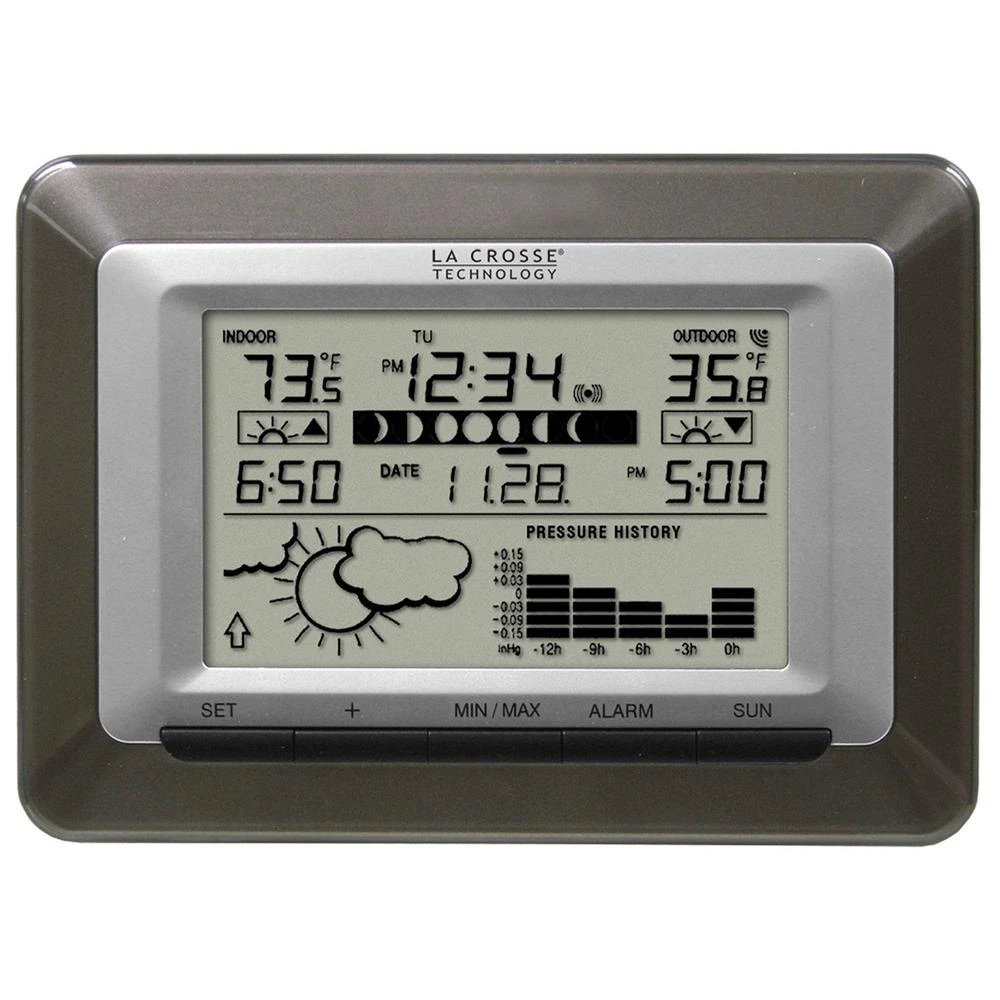 Wireless Sun/moon Forecast Station With Digital Clock And Moon Phase