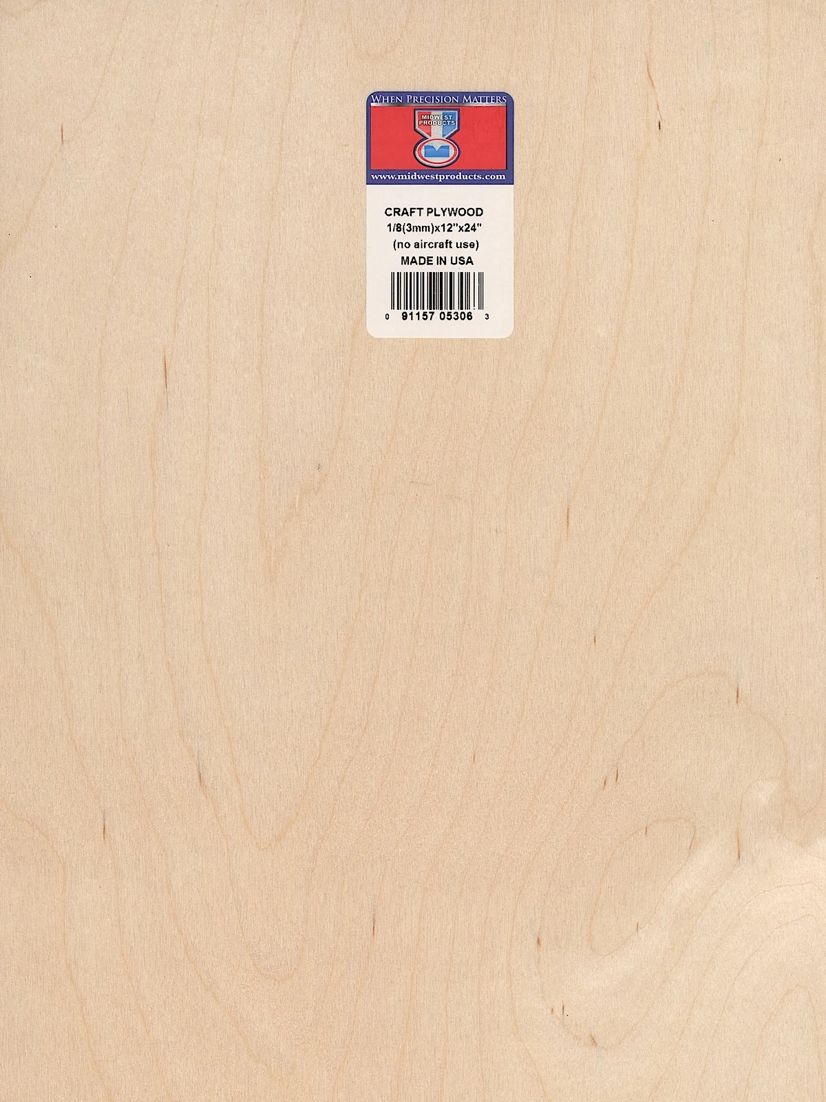 Midwest Products 12 in. W X 24 in. L X 1/8 in. T Plywood Sheet Midwest Products 12 in. W X 24 in. L X 1/8 in. T Plywood Sheet