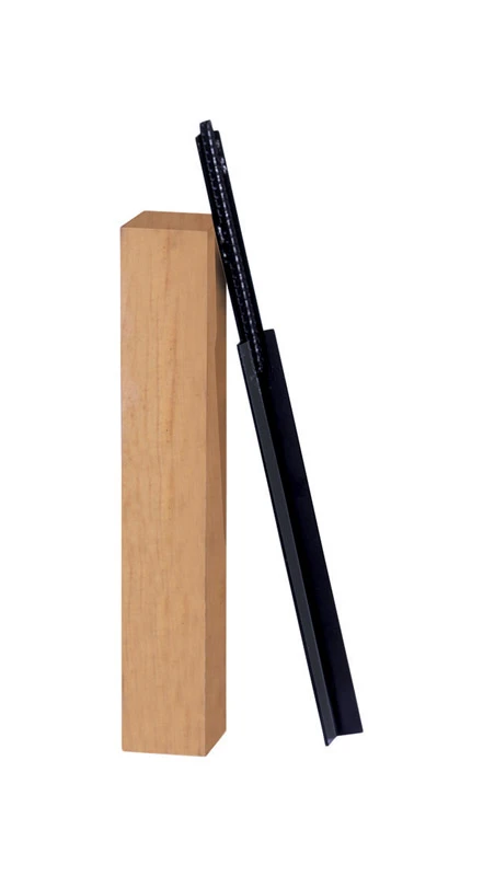 23 In. Natural Black Pine Mailbox Post Anchor Kit With Steel Drive-in Anchor