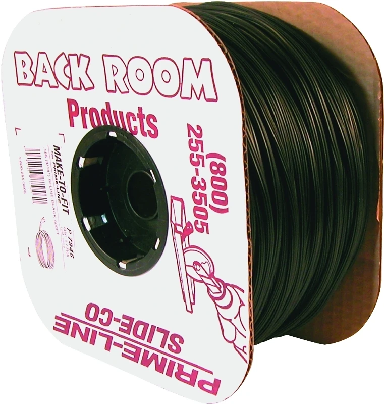 Black Vinyl Screen Spline, 0.185 Inch Diameter, 3/16 Inch by 500 Feet Roll