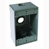 5324-0 Single Gang 3/4 In. 3-outlet Gray Aluminum Weatherproof Outlet Box