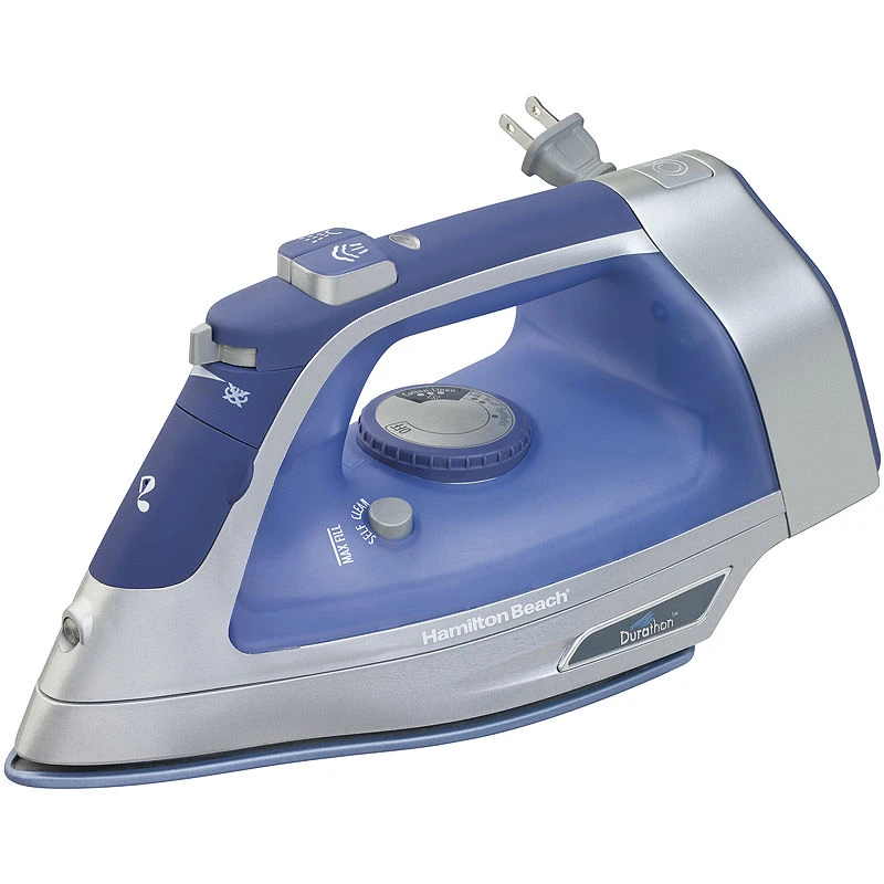 Durathon Series 19803 Retractable Cord Iron, 1500 Watts, Blue