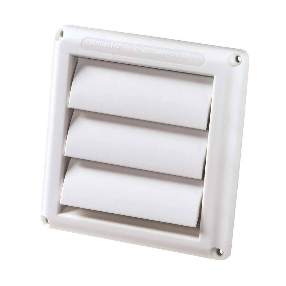 Supurr-vent 4 In. White Plastic Dryer Vent Hood Model Hs4w/18