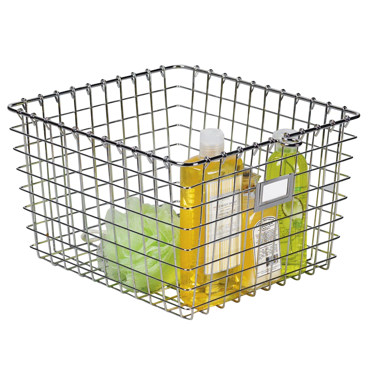 Medium Chrome Storage Basket 13.75 In. L X 11.25 In. W X 8 In. H