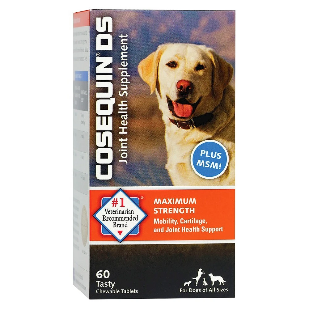 Cosequin DS Maximum Strength Plus MSM & Omega-3's Chewable Tablets, Count of 60, 60 CT