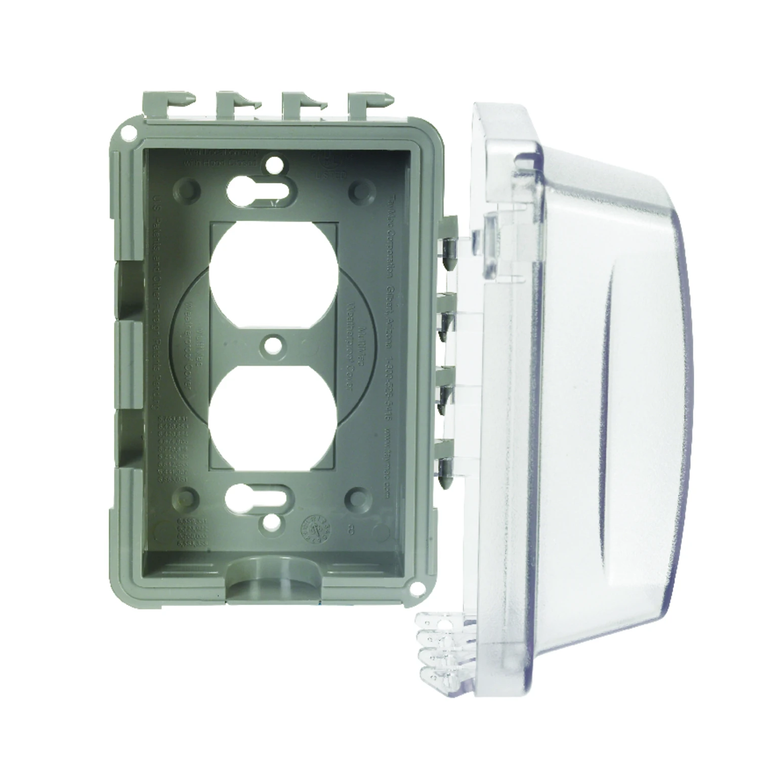 Mm410c Weatherproof In-use Cover, 5-1/2 In L X 4 In W, Clear Polycarbonate