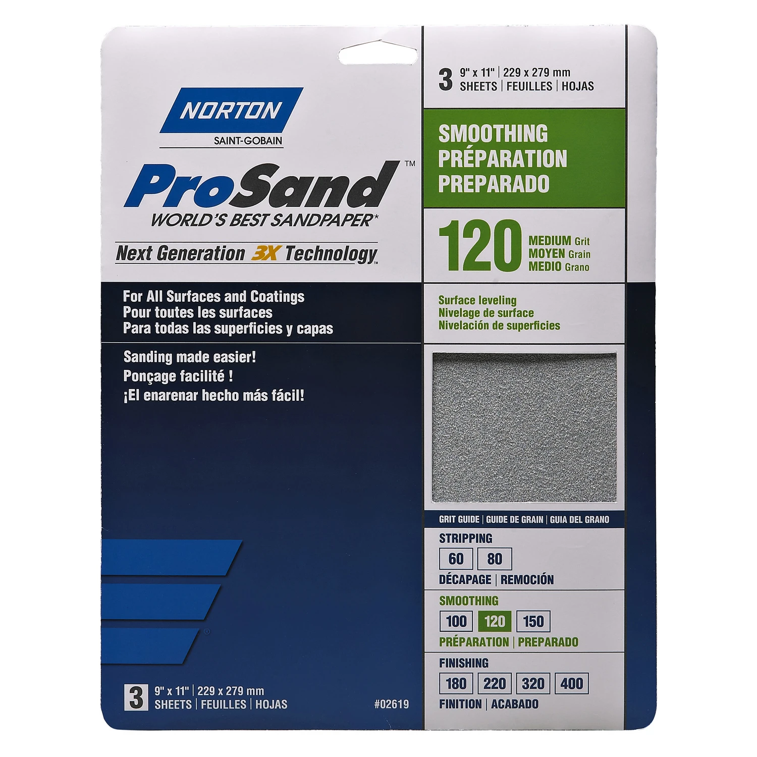 9x11 P120Grit Sandpaper