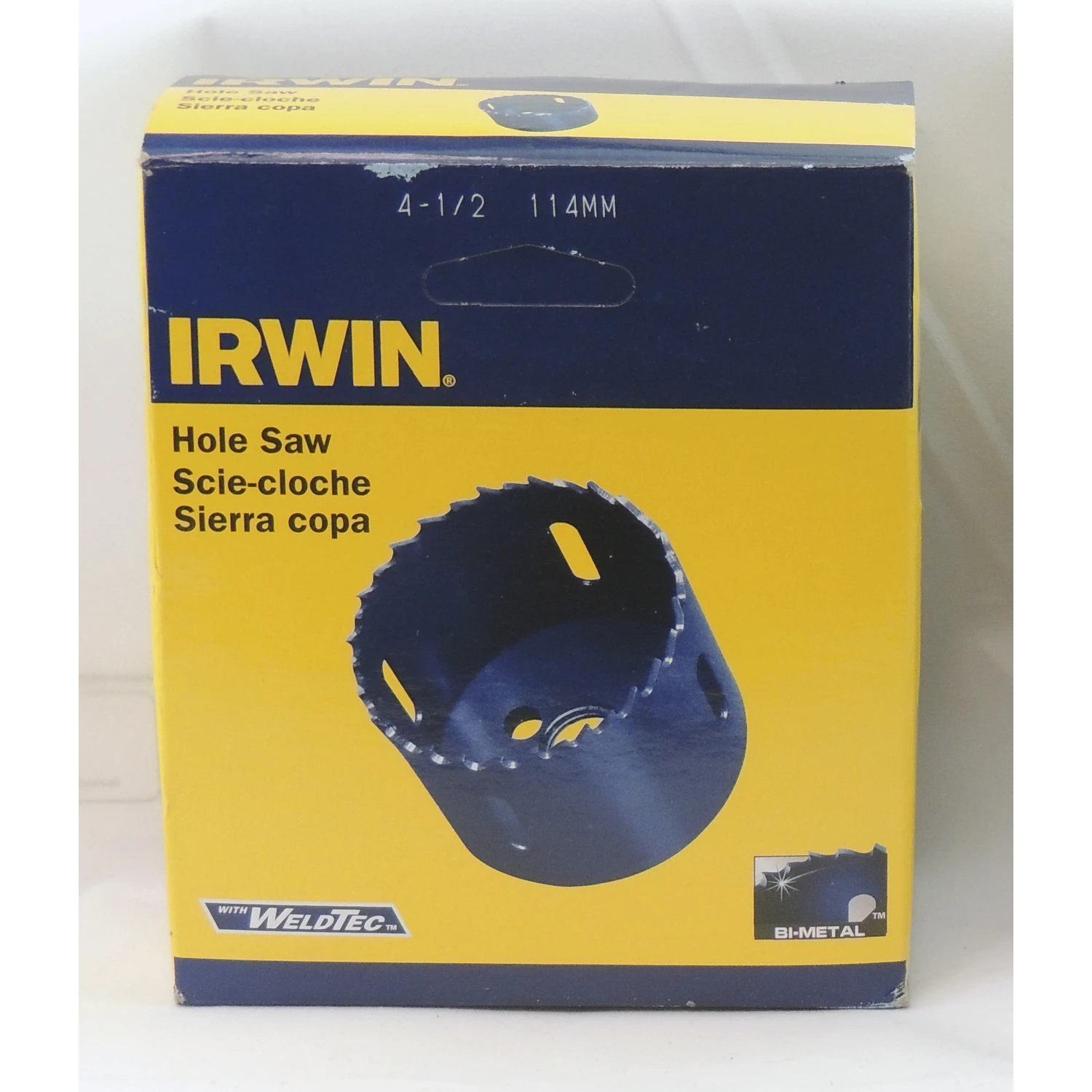 373412bx Bi-metal Hole Saw, 4-1/2 In Diameter, 3/8 In Arbor, 4/6 Tpi