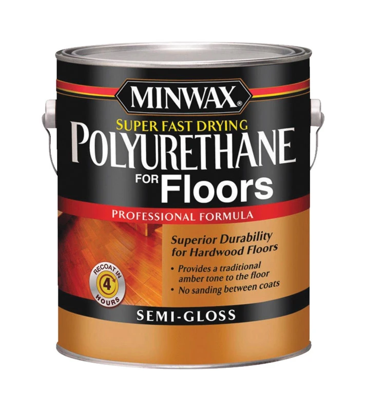 Semi-gloss Super Fast-drying Polyurethane For Floors, 1 Gallon