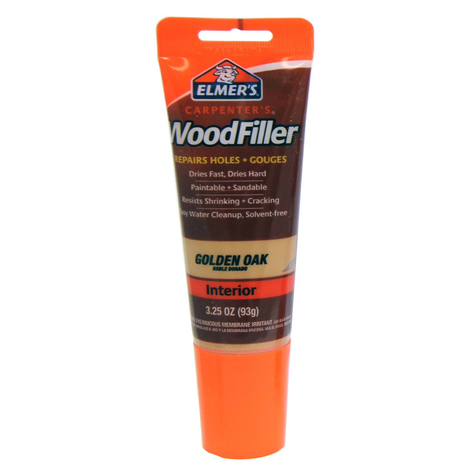 Elmer's Carpenter's Golden Oak Wood Filler 3.25 Oz - Paintable, Sandable, Indoor Use