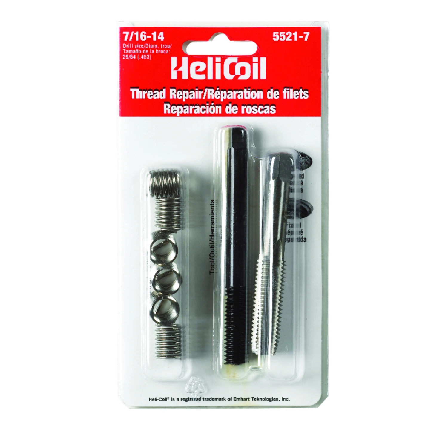 7/16-14 Stainless Steel Thread Repair Kit With Tap And Installation Tool