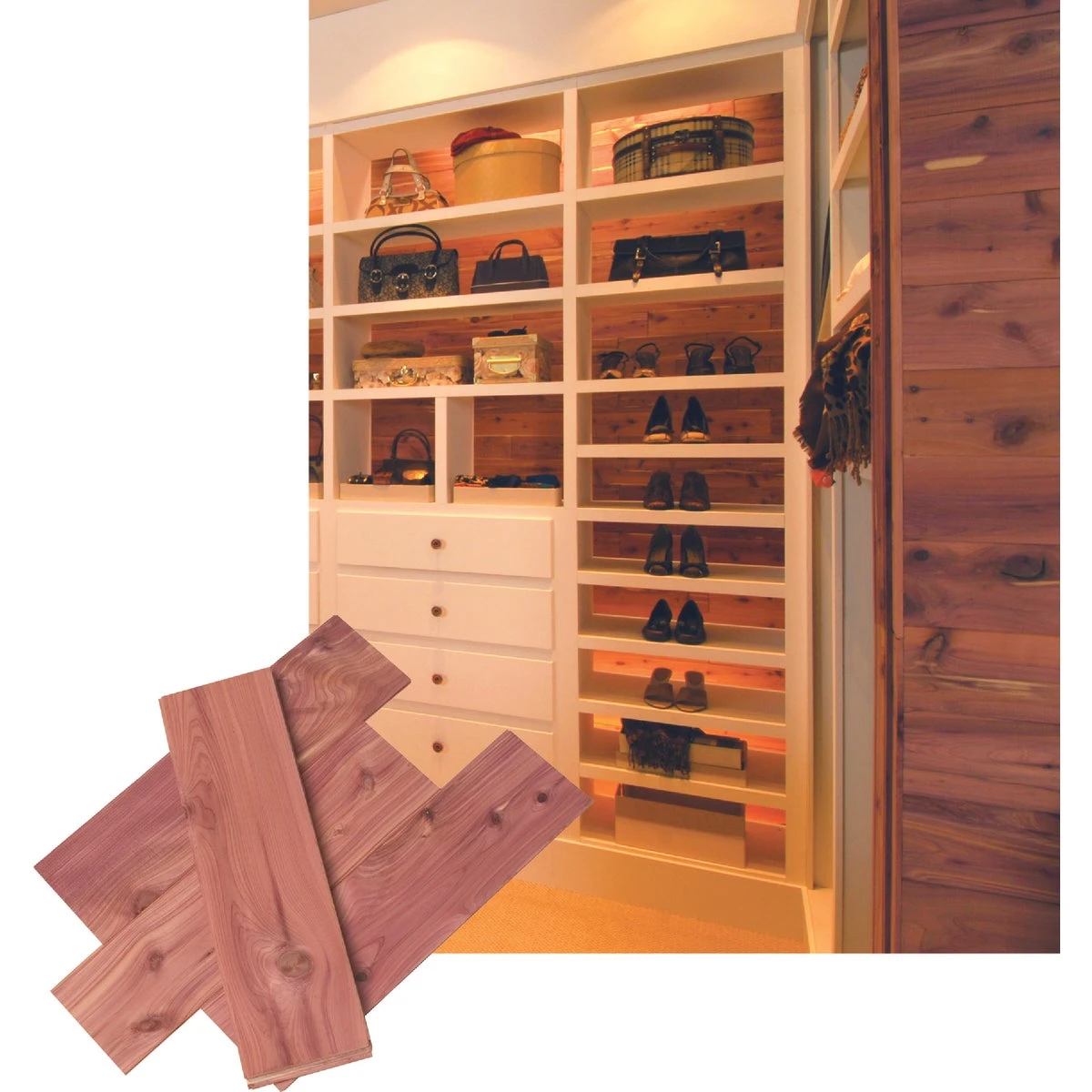 Fl60/15n 3-3/4 In. X 1/4 In. Cedar Closet Liner Planks, 15 Sq. Ft.