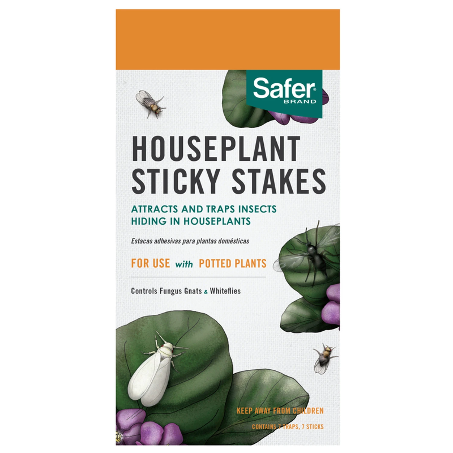 Sticky Stakes Insect Traps for Houseplants, Pesticide-Free, 8-Pk.