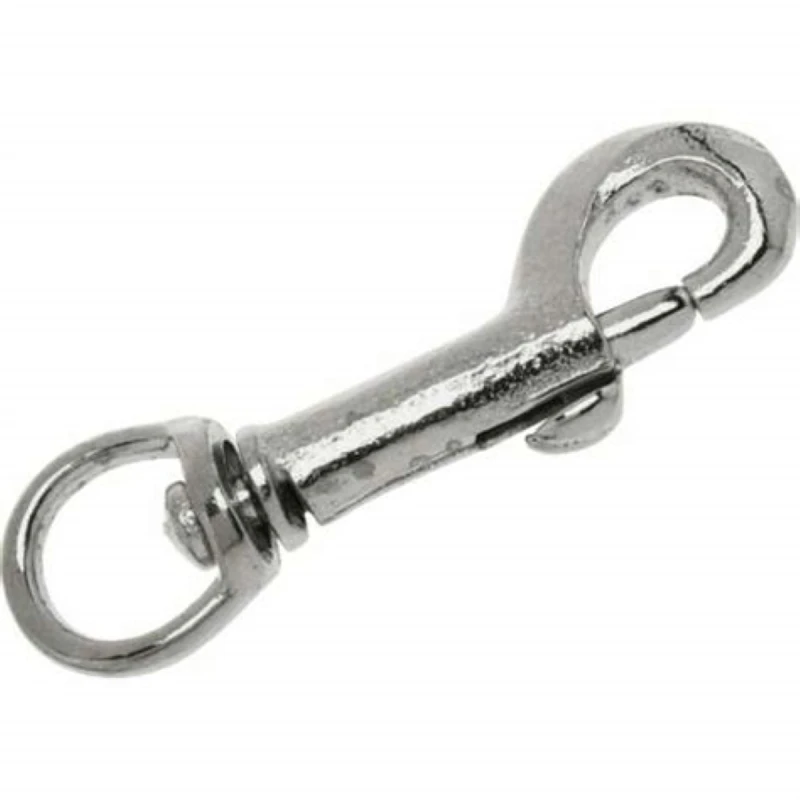 Swivel Bolt Snap with Round Eye, Nickel Plated, Model Number 5025, 3/8 Inch Size