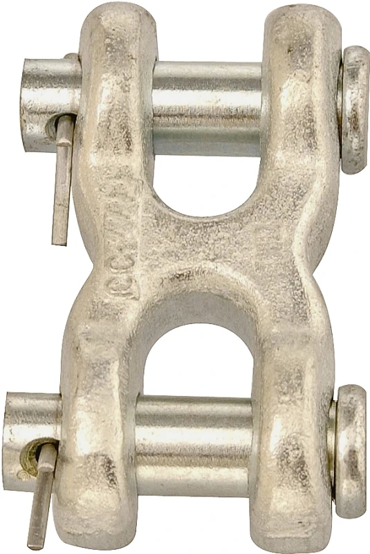 1/4 In. X 5/16 In. Zinc-plated Forged Steel Double Clevis Link, 3900 Lb Capacity