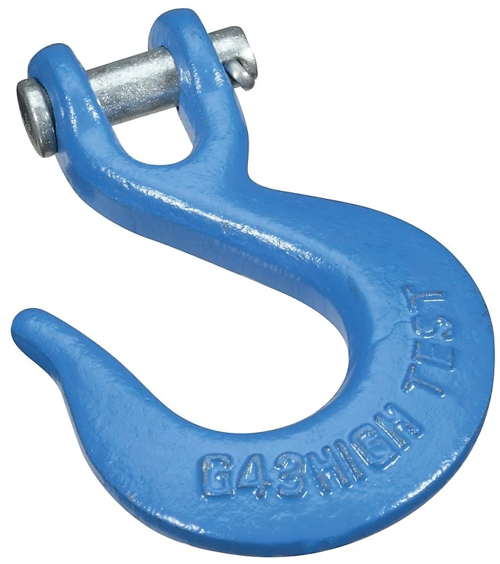 3242bc N177-253 1/4 Inch Blue Clevis Slip Hook, 2600 Lb Capacity