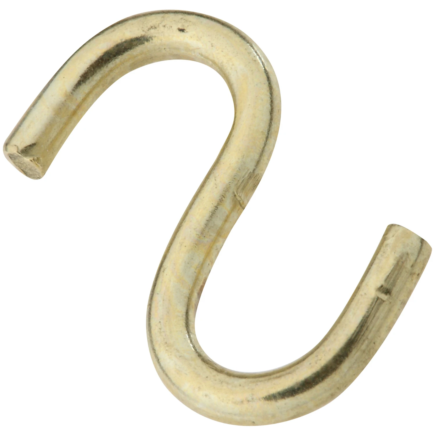 Open S Hook, Solid Brass, 3/4 In., 3-Pk.