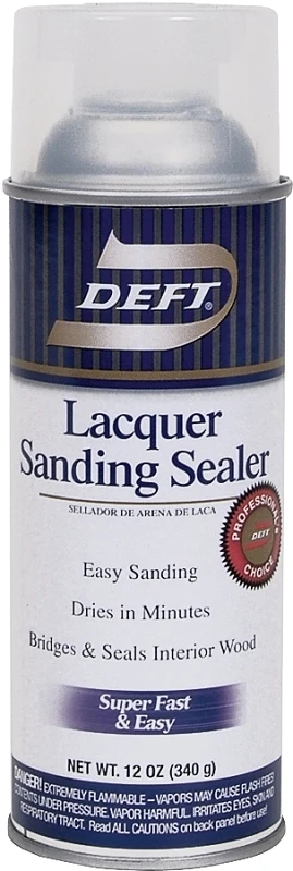 12 Oz. Clear Lacquer Sanding Sealer Spray For Interior Wood Finishing