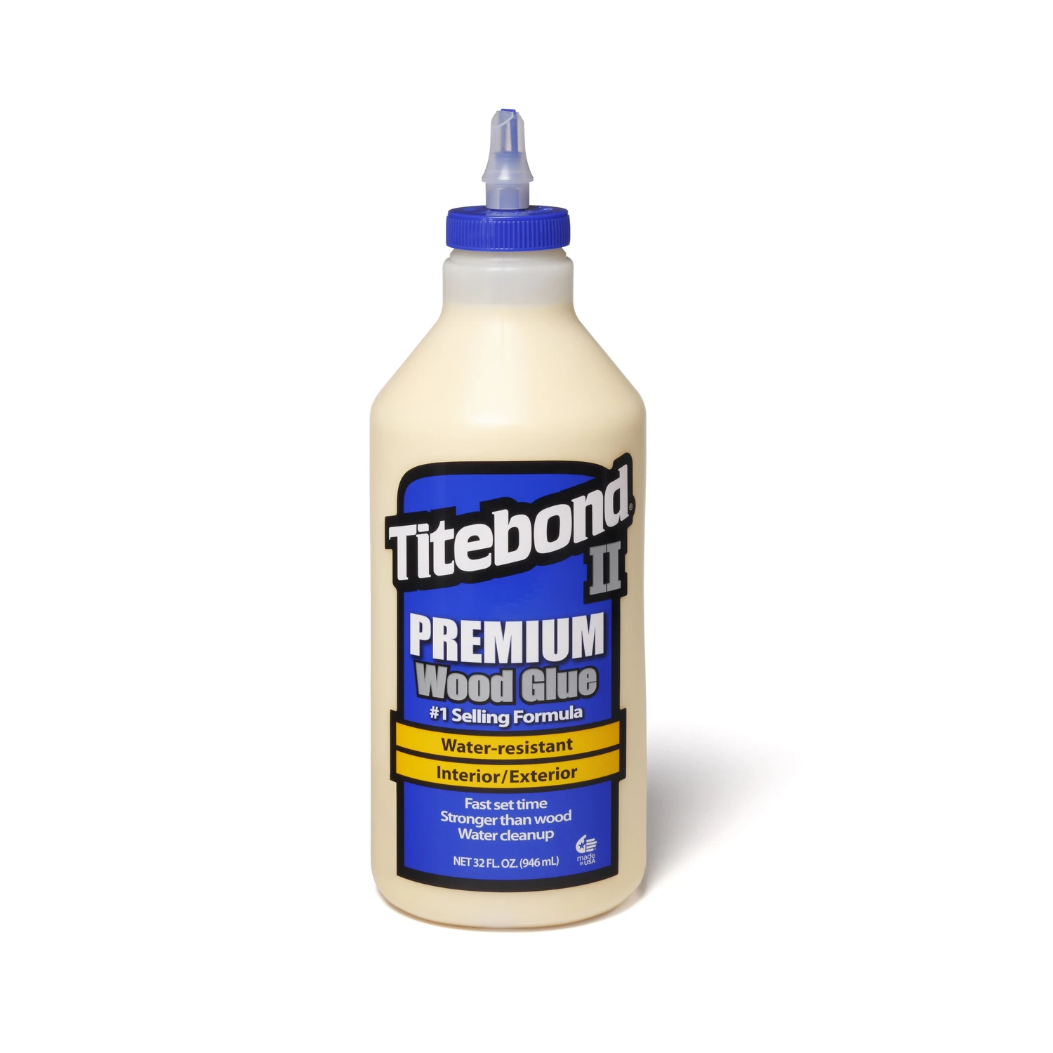 Ii Premium Wood Glue, 1 Quart, Ansi Type Ii Water Resistant