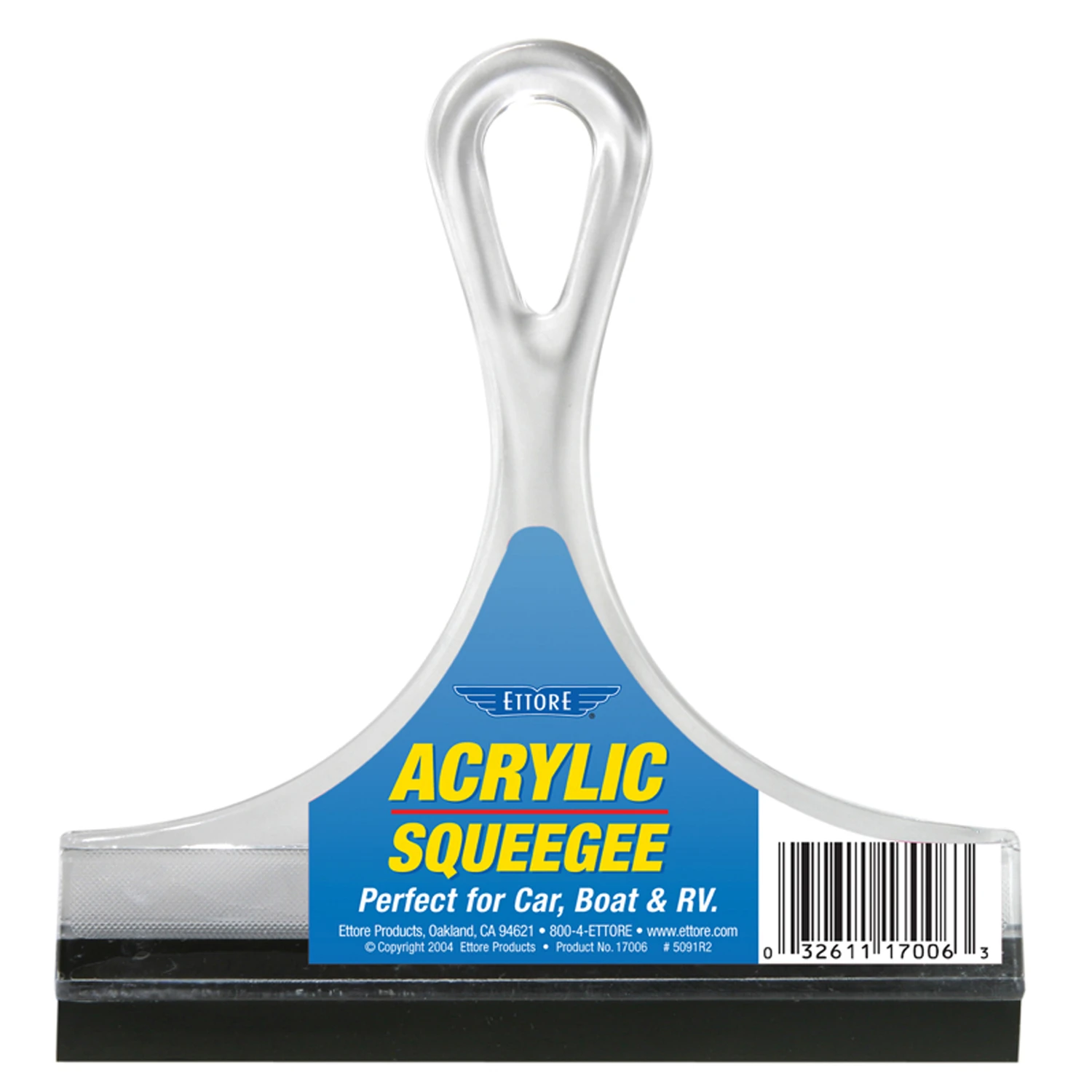 6 Inch Rubber And Acrylic Squeegee For Home, Auto, And Boat Cleaning