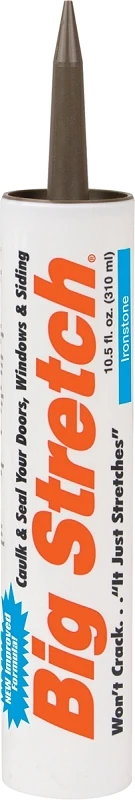 Sashco Big Stretch 10.5 Oz. Ironstone Acrylic Elastomeric Caulk, 500% Stretch, 2 In. Gap