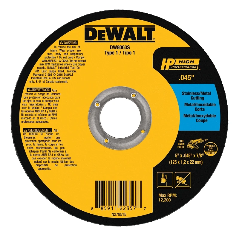 5 Inch Abrasive Metal and INOX Stainless Steel Cutting Wheel