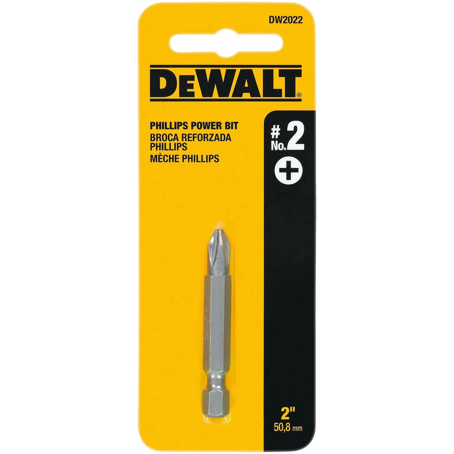 Phillips #2 2 In. Power Screwdriver Bit, Heat-treated Tool Steel