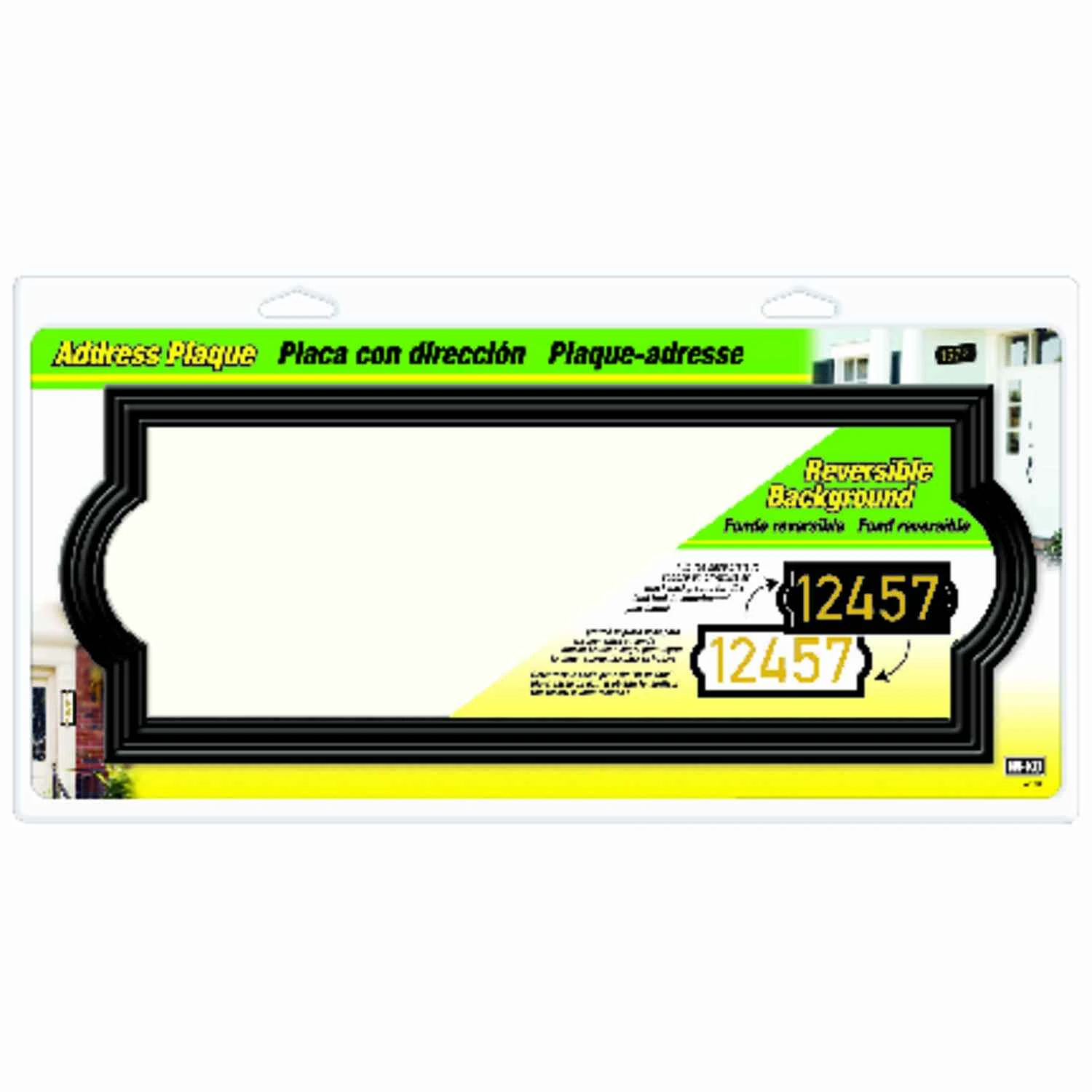 Decorative Black Plastic Address Plaque Compatible with Hy-Ko Prestige Numbers