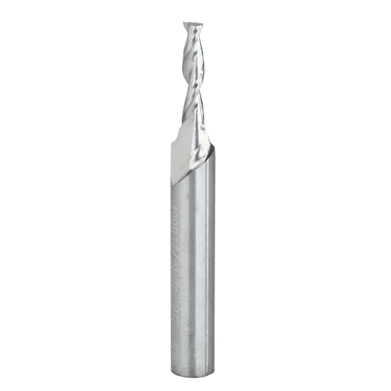 1/8 Inch by 1/2 Inch 2-Flute Up-Spiral Router Bit for Precision Wood Routing