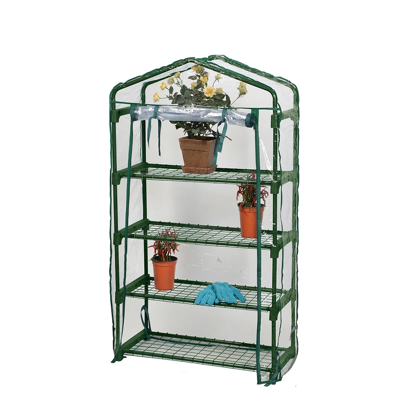 27 In. W X 63 In. H X 19 In. D 4-shelf Greenhouse