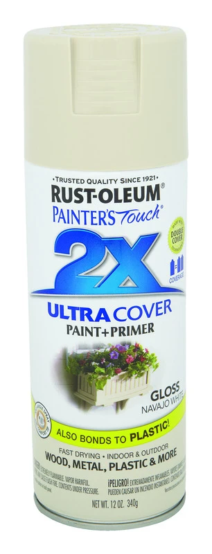 Rust-Oleum Painter's Touch Ultra Cover Gloss Navajo White Spray Paint 12 oz.