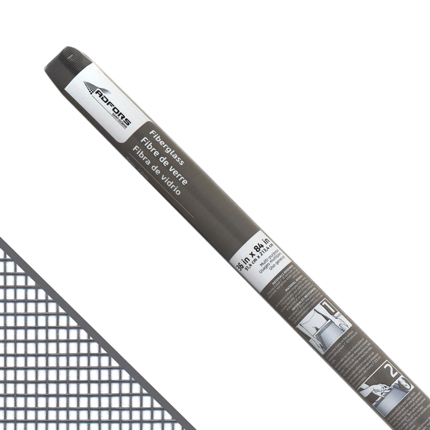 30105 36 In. X 7 Ft. Gray Fiberglass Insect Screen