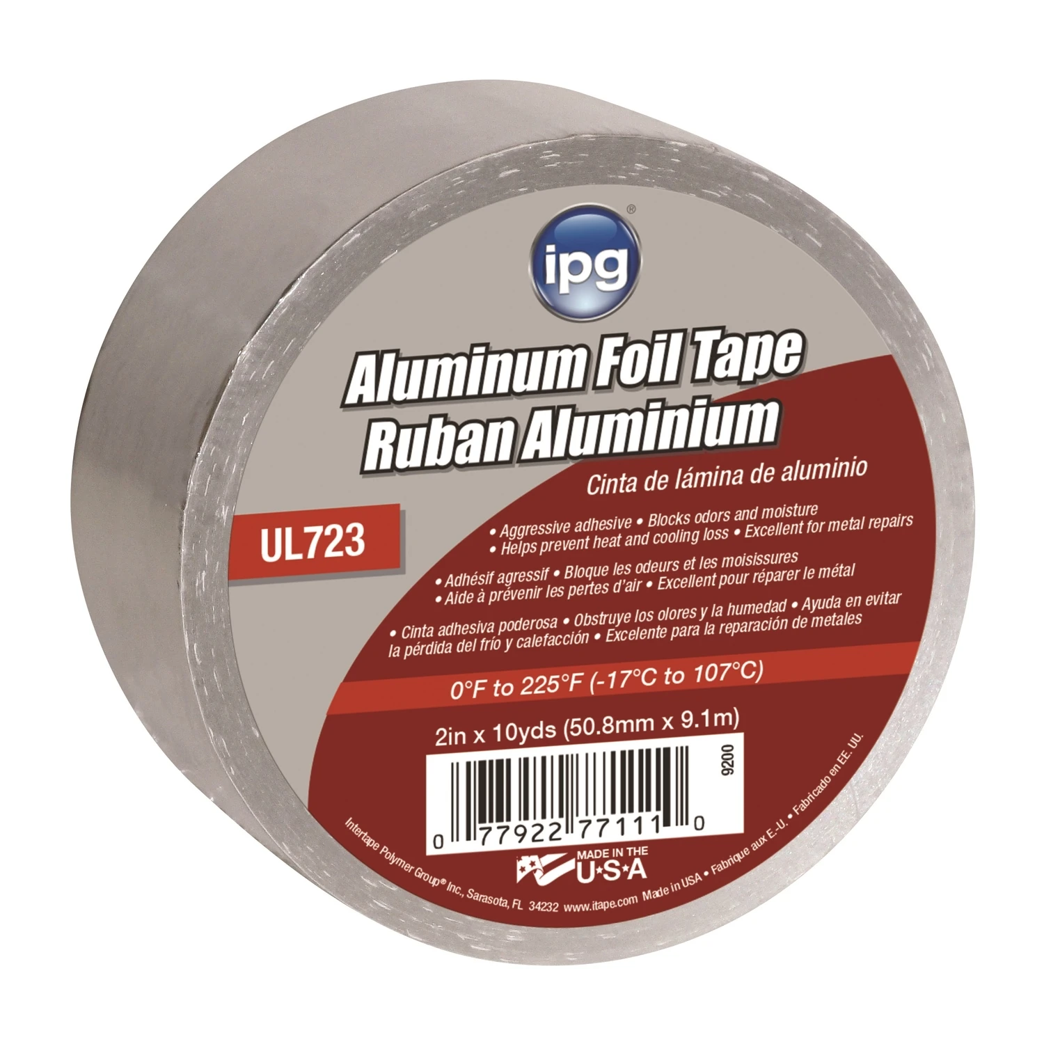 2 In. X 10 Yd. Ul723 Aluminum Foil Tape For Hvac Applications