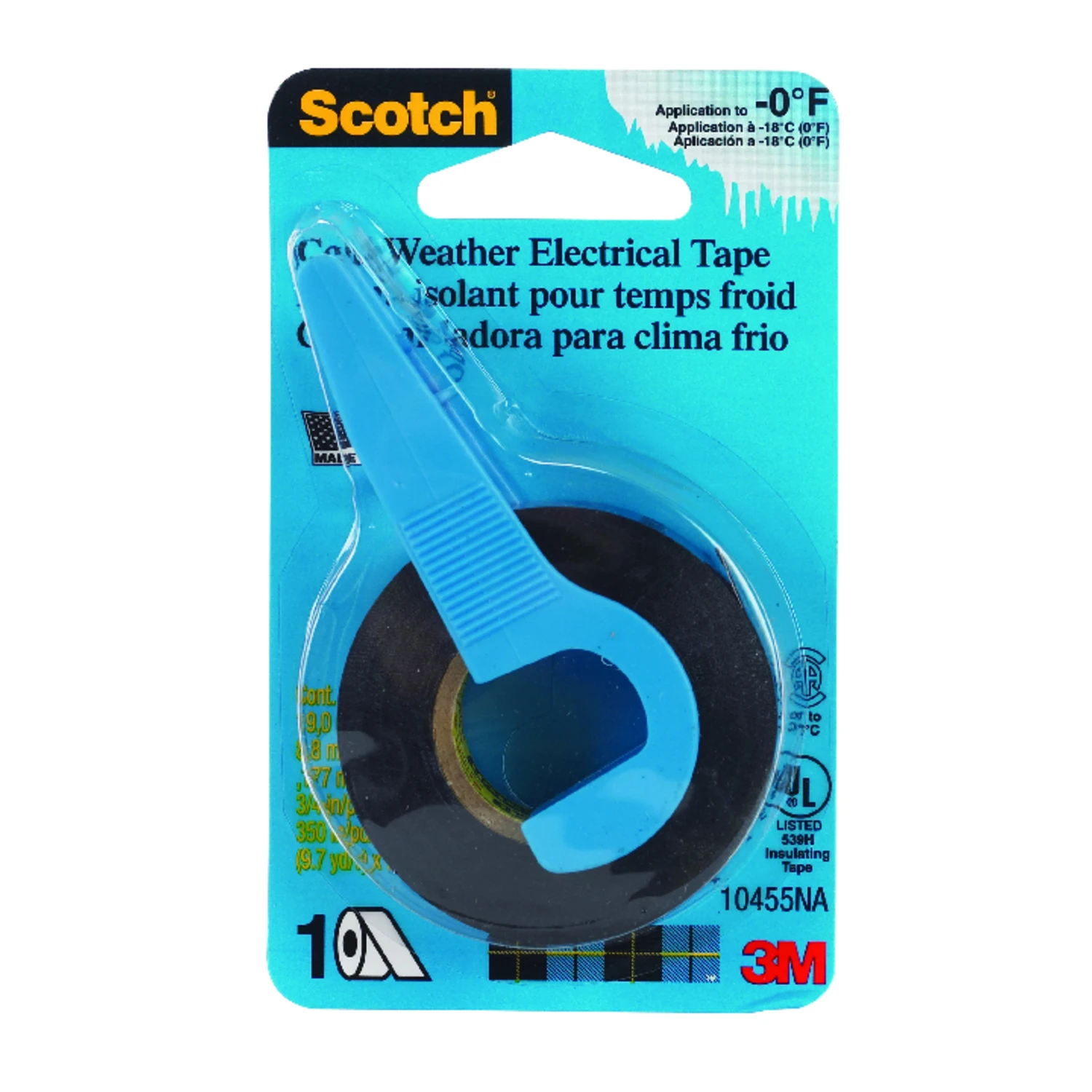 Cold Weather 3/4 In. X 350 In. Vinyl Electrical Tape With Dispenser