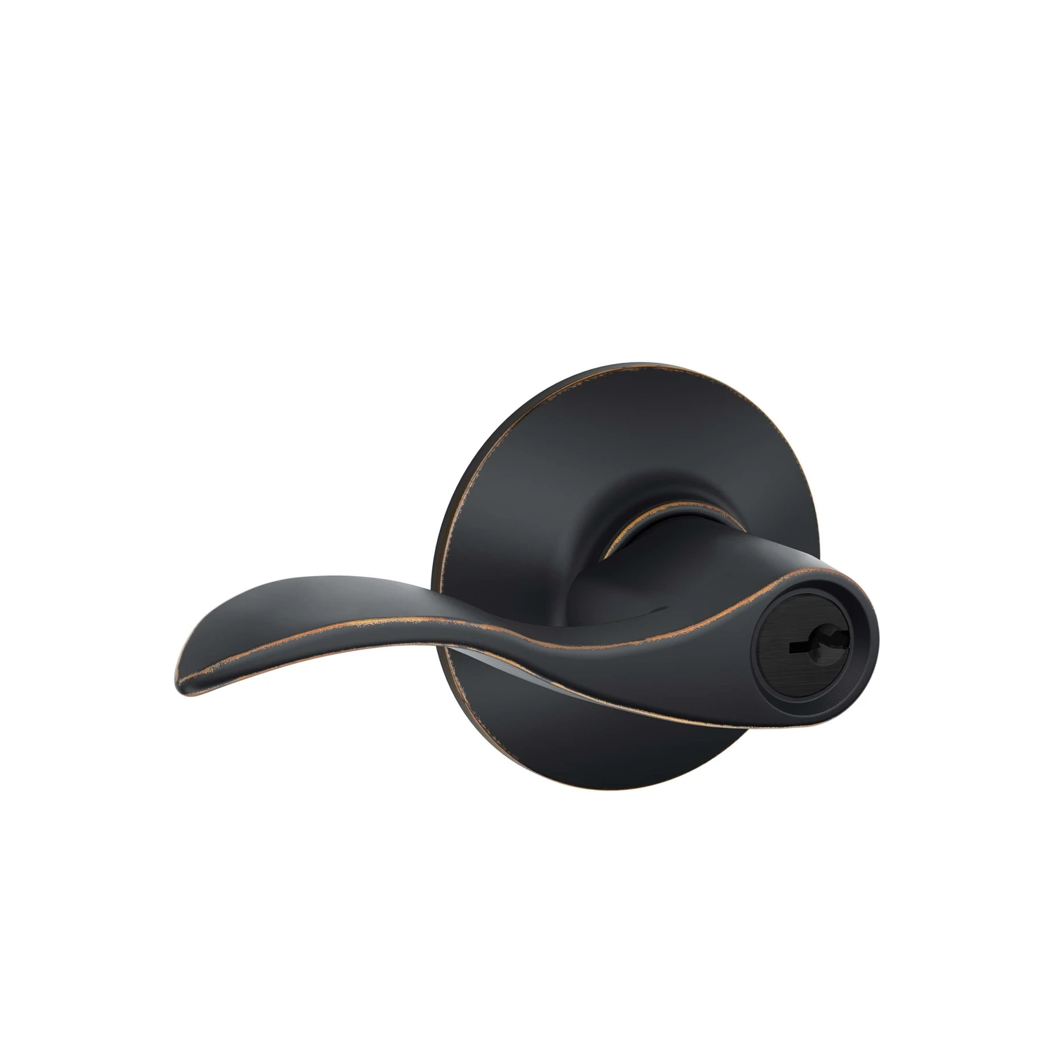 Aged Bronze Accent Entry Door Lever F51vacc716 - Grade 2 Security
