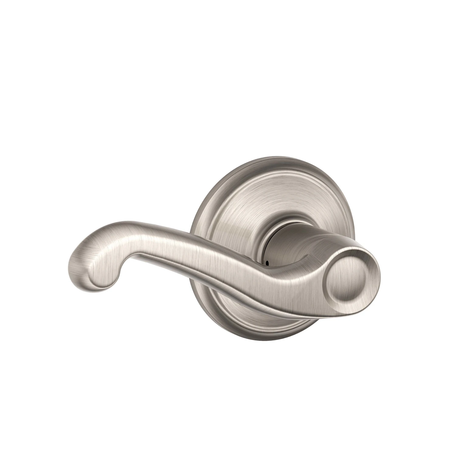 Satin Nickel Flair Passage Lever Lockset with Contemporary Design and Easy Installation