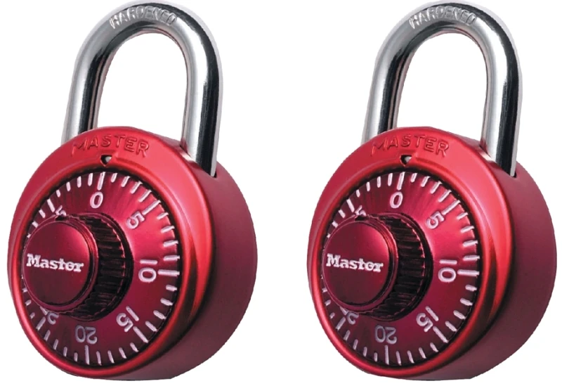 2-Pack Colored Dial Combination Padlocks
