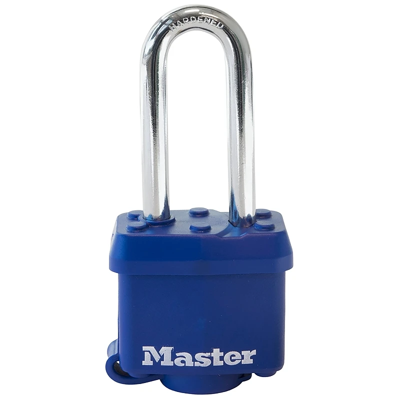 312dlh Laminated Padlock, 1-9/16 In Wide, 2 In Long Shackle, Blue