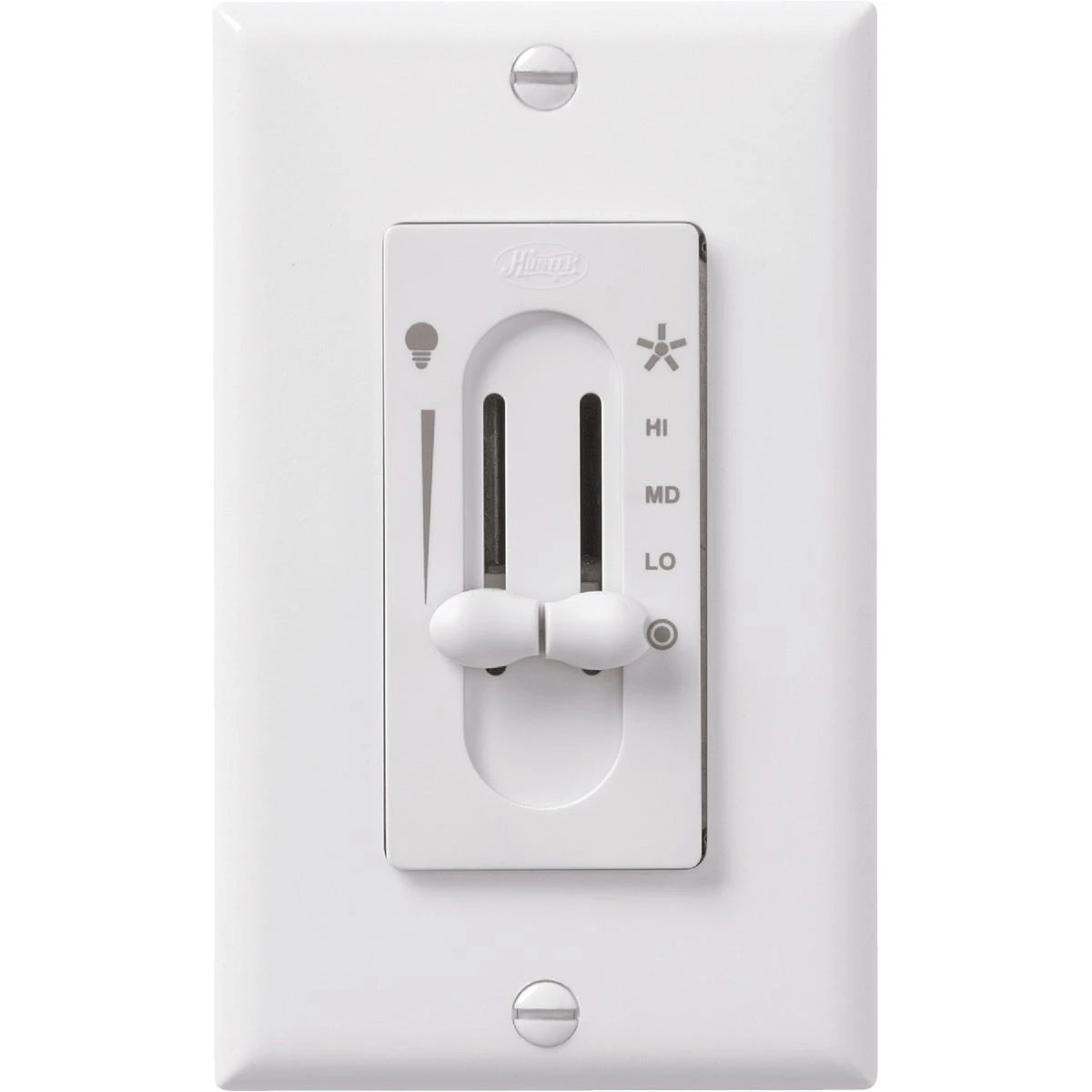 White 3-speed Dual Slide Fan Control Switch Model 27182