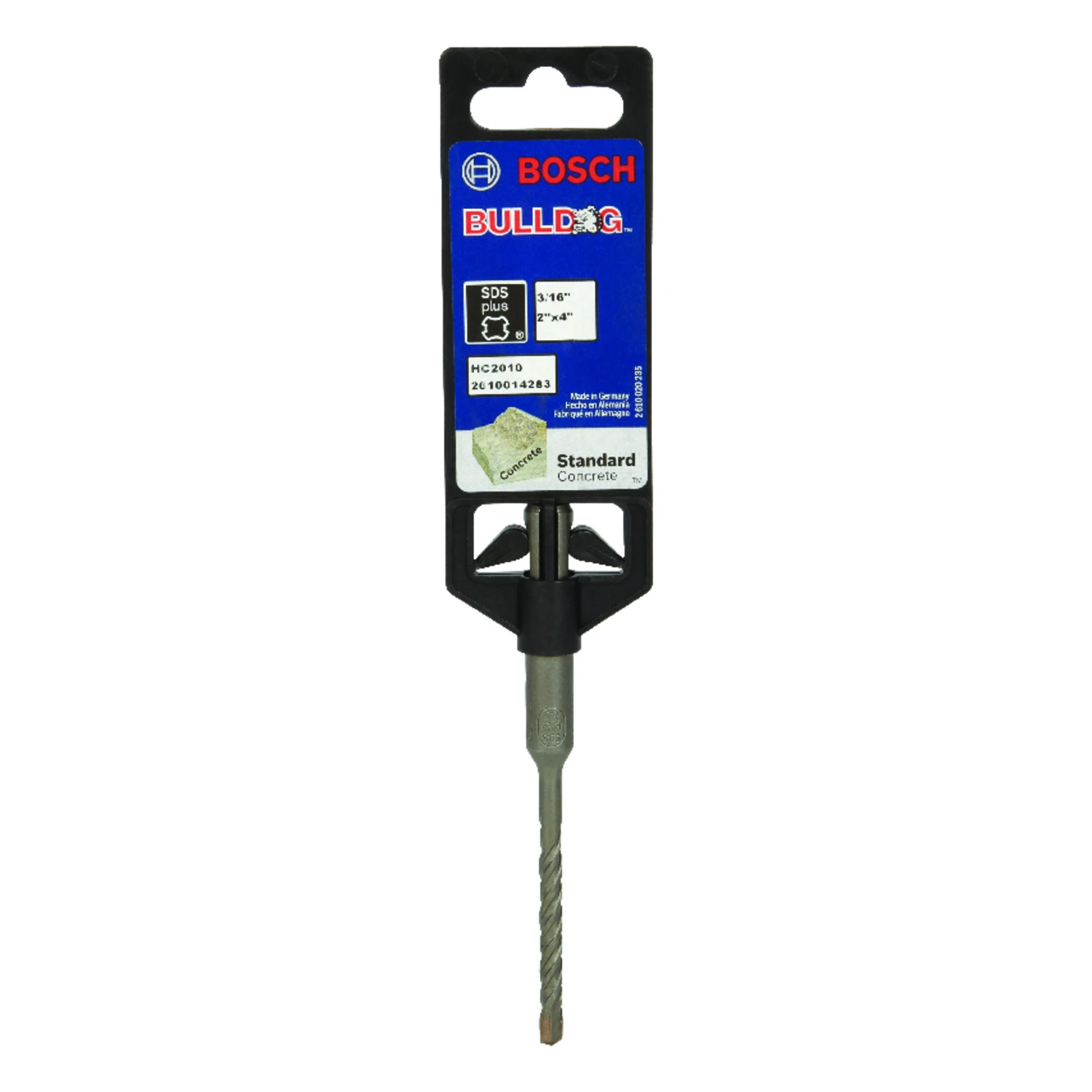 Bosch Bulldog 3/16 in. X 4 in. L Steel SDS-plus Rotary Hammer Bit SDS-Plus Shank 1 pc