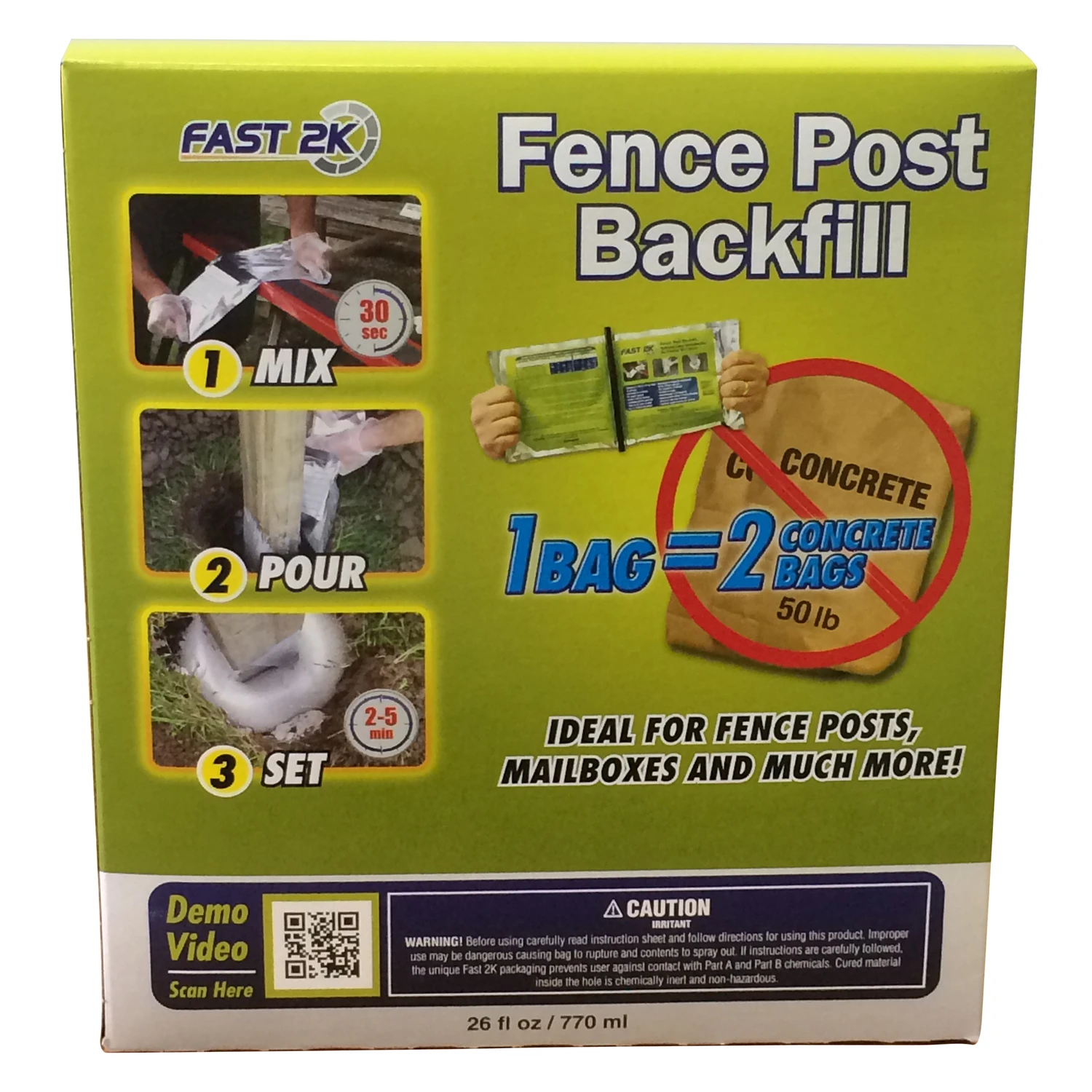 Fence Post Backfill, 26 Ounce Container for Secure Post Installation