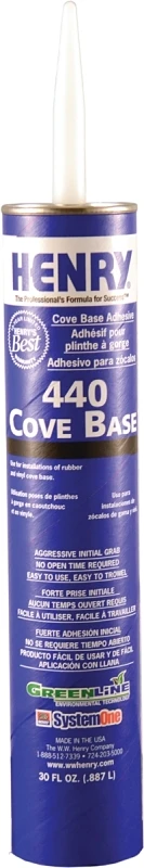 Cove Base Adhesive, 30 Oz. - High Strength For Rubber & Vinyl Installations