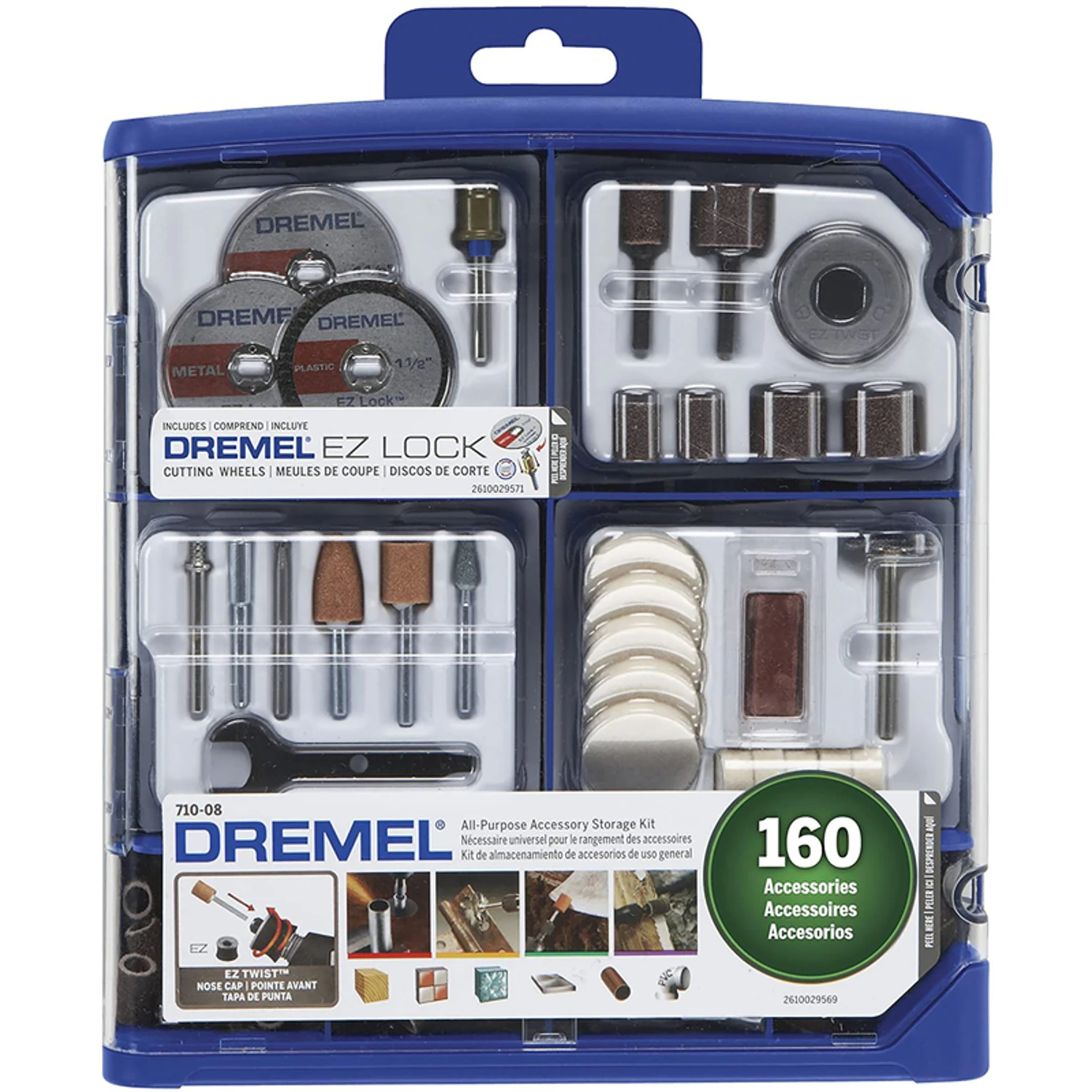 710-08 All-purpose Rotary Tool Accessory Kit With 160 Pieces